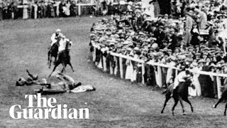 Suffragette Emily Davison knocked down by Kings horse at Epsom [upl. by Netnert438]