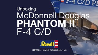 REVELL 148 PHANTOM II F4CD Model 04583 Unboxing  Review [upl. by Vyner823]