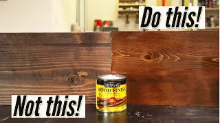 How to Stain Wood Like a PRO  4 Simple Steps [upl. by Sands]