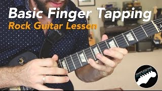 Beginner Finger Tapping Rock Guitar Lesson [upl. by Berke]