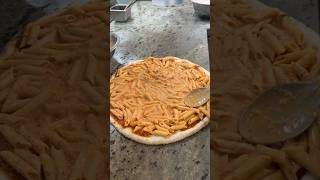 Part 1 of 2 The famous PENNE ALLA VODKA PIZZA in the making from Krispy Pizza NYC DEVOURPOWER [upl. by Mihe995]