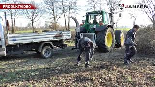 Jansen BX62RS Tractor Mounted Chipper  Shredder Subtitled in English [upl. by Aihsinyt508]