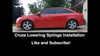 Chevy Cruze  Sonic Lowering Springs Install DIY  BampG Eibach HampR Vogtland [upl. by Aicetal]