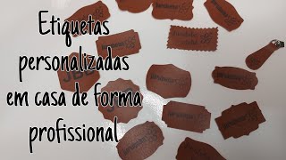 Etiquetas Profissionais em sintético com ferro de passar ou prensa plana [upl. by Blondelle89]