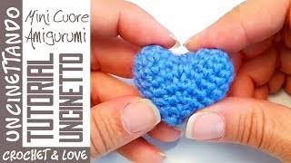 Tutorial Mini Cuore Amigurumi sub Eng y Esp [upl. by Gerome]