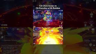 C6 CHEVREUSE VS C6 KAZUHA WITH RAIDEN [upl. by Ahsenauq664]