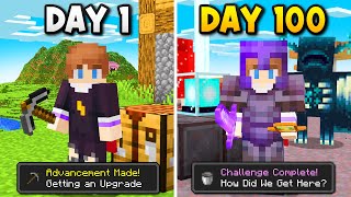 I Completed EVERY ADVANCEMENT in 100 Days of Hardcore Minecraft [upl. by Lemart]