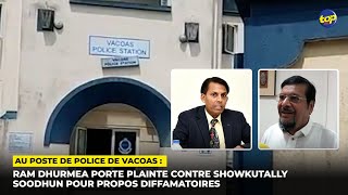 Au poste de police de Vacoas  Ram Dhurmea porte plainte contre Showkutally Soodhun [upl. by Aihsar]