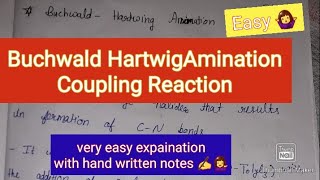 Buchwald Hartwig Amination Coupling ll Msc final syllabus ll CSIRNET [upl. by Ahsiuq]