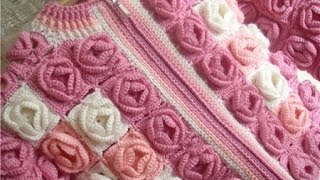 Crochet Patterns for free crochet baby sweater 1 [upl. by Itsim806]