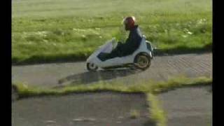 Jet Powered Sinclair C5 driven by Adrian Bennett [upl. by Avin]