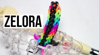 Rainbow Loom Zelora Bracelet  Monster Tail Tutorial [upl. by Aivax]