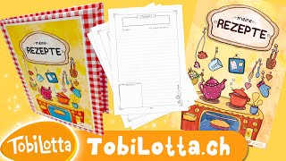 Rezeptkarten zum Ausdrucken pdf vorlagen rezepte für kinder rezeptordner rezeptbuch [upl. by Nylek318]