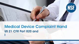 Medical Device Complaint Handling [upl. by Sloane417]