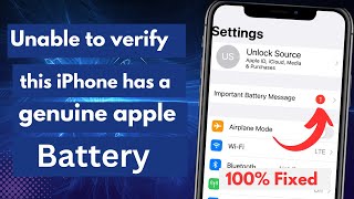 Important Battery Message iPhone 11121314 Pro Max  iPhone X Xs Max XR iPhone 66s 78 Plus Fix [upl. by Dibri523]