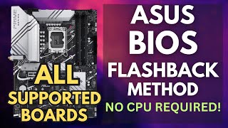 Update BIOS on ALL Supported ASUS Motherboards Easy BIOS Flashback Method [upl. by Laehplar]