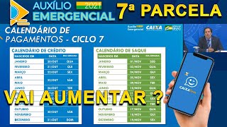 QUAL O VALOR DA SÉTIMA PARCELA DO AUXÍLIO EMERGENCIAL 2021 ATUALIZADO SAIBA TUDO SOBRE O PAGAMENTO [upl. by Kalikow]