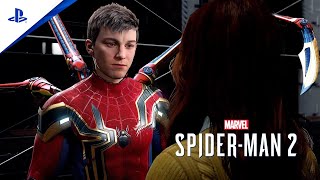 Marvels SpiderMan 2 Peter Transforms Into Nanotech Suit To Save MJ From Venom [upl. by Davidde]