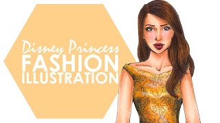 Fashion Illustration  Belle [upl. by Ingemar550]