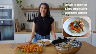 Gnocchi in Parmesan amp Herb Cream Sauce with baked Pumpkin by Annie Papatheodorou [upl. by Cristal]