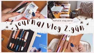 Haftalık Journal Vlog Serisi day2 Hobonichi Pouchları Düzenleme Çabalarım 📚✒️ [upl. by Yemane]