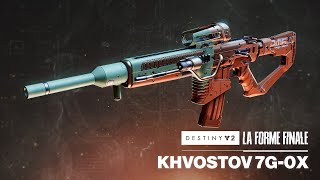 Aperçu du fusil automatique exotique Khvostov  Destiny 2  La Forme Finale FR [upl. by Zephan]