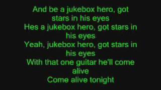 Jukebox Hero with lyrics [upl. by Modnarb]