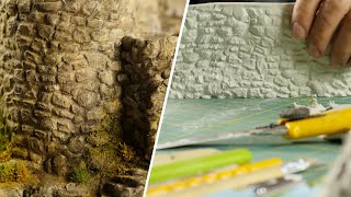 🛠Pro Tips  🏰EASY realistic stone walls with clay DIY texture roller🏰 [upl. by Sankey740]