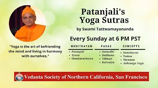 Patanjalis Yoga Sutras  Class 1  Swami Tattwamayananda [upl. by Opportina590]