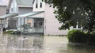 Irene flooding Meadow St Rutland Vt [upl. by Assek]