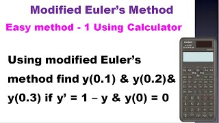 SNM  MA3251  Unit 5  Numerical Solution of ODE  Modified Eulers method using calculator  Tamil [upl. by Lilaj466]