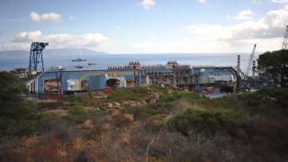 Costa Concordia parbuckling  HD timelapse [upl. by Ennaegroeg]