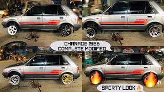 CHARADE 1986 MODIFIED  PCD 110 CONVERT TO 100  DEEP DISH ALLOY amp LOW PROFILE TYRES 18555R15 PRICE [upl. by Leihcey]