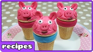 Cupcake Mania  Peppa Pig Ice Cream Recipe  Fun Food Ideas  Learn how to cook [upl. by Samtsirhc845]