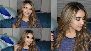 Demo Bellami Hair Extensions Bellissima 220G 22quot Review  Ash Brown 8 [upl. by Eatnoed406]