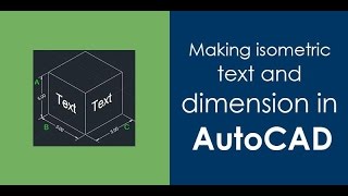 How to make isometric text and dimension in autocad [upl. by Anahsahs]