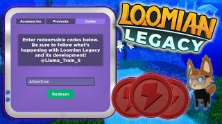 REDEEM TWO NEW LIMITED CODES BEFORE ITS GONE  Loomian Legacy Atlanthian City Part 2 [upl. by Ahsitil]