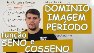 FUNÇÃO SENO E COSSENO EXERCÍCIOS IMAGEM E PERÍODO AULA 1524 [upl. by Ecirum449]