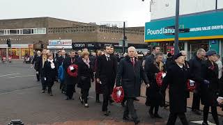 Remembrance day in Ashington Northumberland 11112018 [upl. by Osmund855]