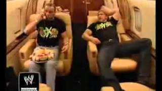 WWE  DX On Mr McMahons Private Jet Funny HD [upl. by Odnanref]