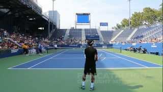 Andy Roddick  Somdev Devvarman 2013 Last Warmup Before Retirement 2012 3  10 [upl. by Goldwin]