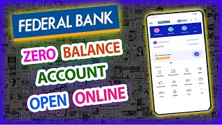 FEDERAL BANK Zero Balance Account Opening Online in Tamil [upl. by Ahsok]