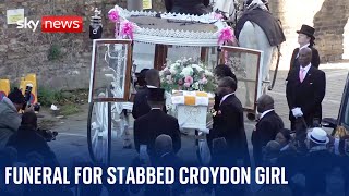 Elianne Andam Funeral held for 15yearold girl stabbed to death in Croydon [upl. by Aisats351]