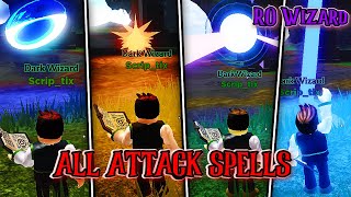 ALL Attack Spells in RO Wizard [upl. by Sloatman]