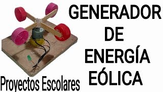 COMO HACER UN GENERADOR DE ENERGÍA EÓLICA CASERO Proyectos Escolares quotcreaciones caserasquot [upl. by Zsa]