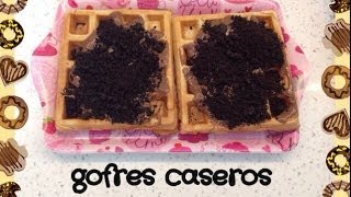 Gofres caseros faciles con y sin gofrera hornoEasy homemade waffles [upl. by Inaej]