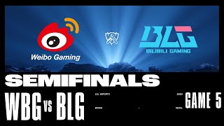 BLG vs WBG  Game 5  SEMIFINALS Stage  2023 Worlds  Bilibili Gaming vs Weibo Gaming 2023 [upl. by Gibbs]