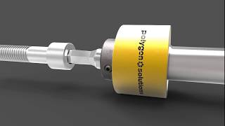 Rotary Broaching Illustration in a Lathe  By Polygon Solutions [upl. by Eicats]