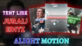 AE Text LIKE Juraij Edits  Remake juraijeditzz  Alight Motion fyp alightmotion [upl. by Arundell]