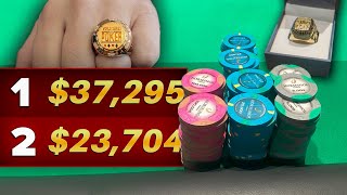 HEADSUP FOR A WSOPC RING amp 37000 IN THE MONSTER STACK TOURNAMENT  Poker Vlog 1 [upl. by Edelsten145]